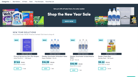Boxed 'New Year Sale' Leaderboard Ad